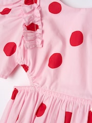 Angel & Rocket Pink Spotty Bubble Hem Dress - Image 7 of 7