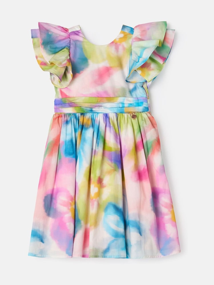 Angel & Rocket Pink Anna Multi Ruffle Sleeve Print Dress - Image 5 of 7