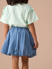 Angel & Rocket Annie Blue Bubble Hem Denim Skirt - Image 2 of 7