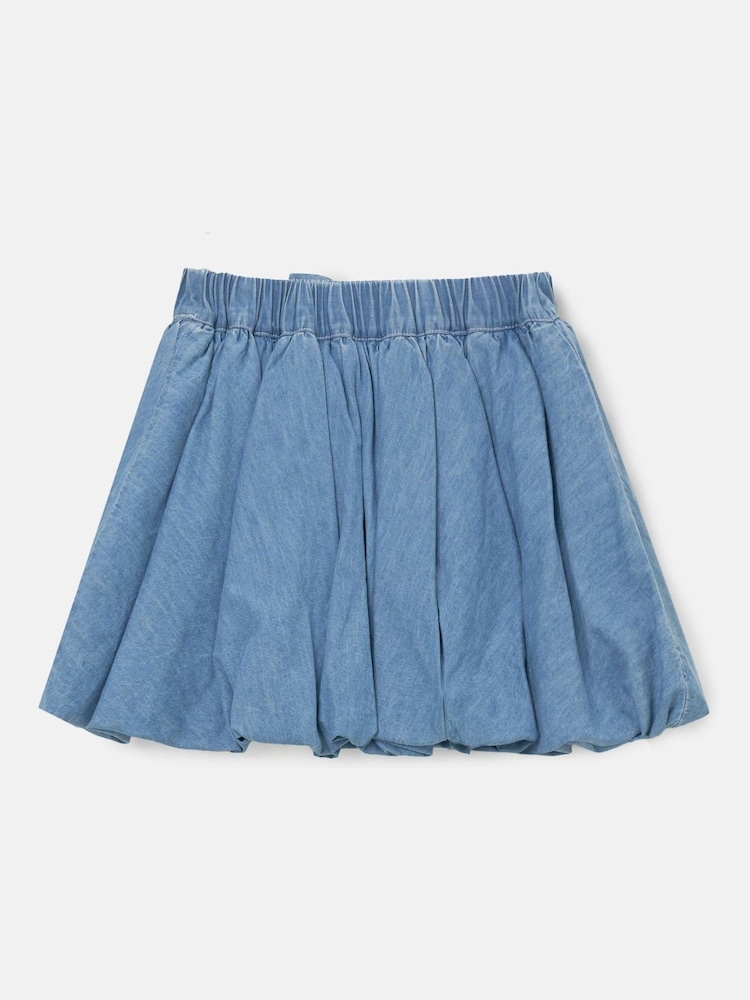 Angel & Rocket Annie Blue Bubble Hem Denim Skirt - Image 6 of 7