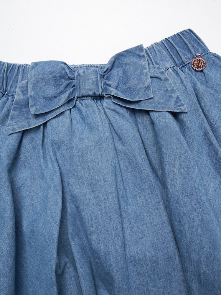 Angel & Rocket Annie Blue Bubble Hem Denim Skirt - Image 7 of 7