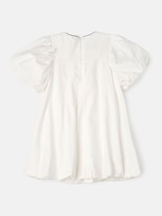 Angel & Rocket Nadia White Bubble Hem Bow Dress - Image 6 of 7