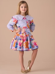 Blauw - Angel & Rocket Emma Cape Collar Embroidered Top - Image 3 of 6