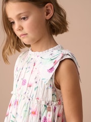 Angel & Rocket White Giana Bow Shoulder Print Dress - Image 4 of 7