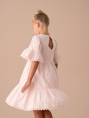 Angel & Rocket Pink 100% Cotton Natalia 3D Flower Dress - Image 2 of 8