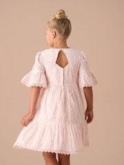 Angel & Rocket Pink 100% Cotton Natalia 3D Flower Dress - Image 5 of 8