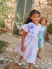 Angel & Rocket Purple Lourdes Corsage Waist Dress - Image 1 of 14