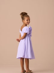 Angel & Rocket Purple Lourdes Corsage Waist Dress - Image 10 of 14