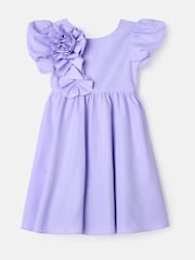 Angel & Rocket Purple Lourdes Corsage Waist Dress - Image 13 of 14