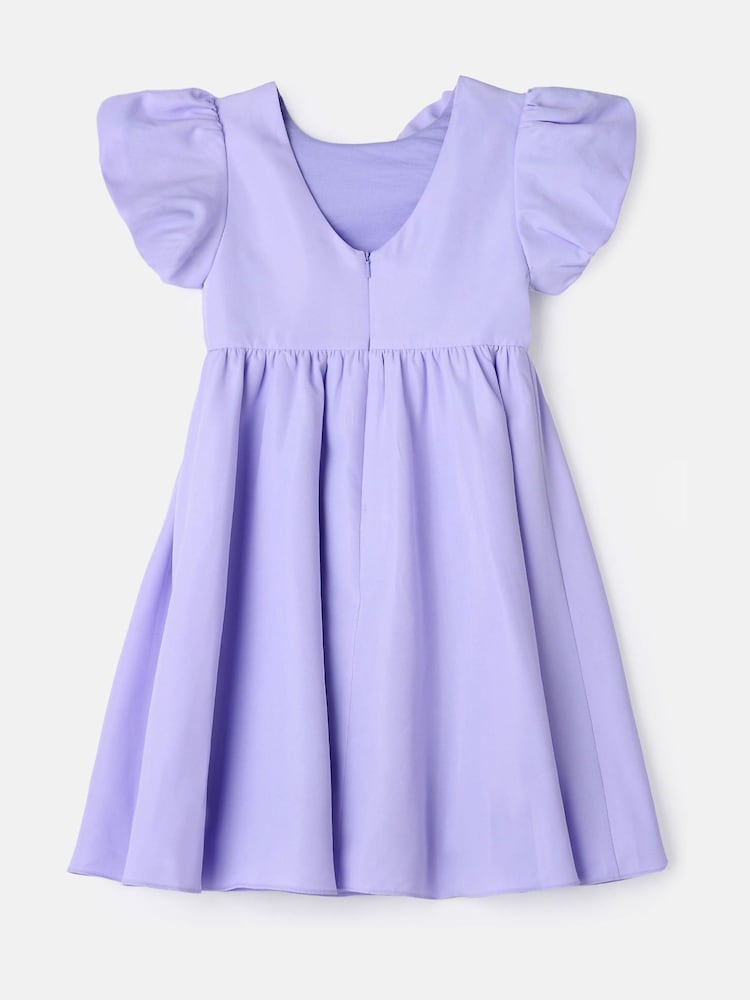 Angel & Rocket Purple Lourdes Corsage Waist Dress - Image 14 of 14
