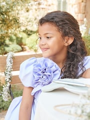 Angel & Rocket Purple Lourdes Corsage Waist Dress - Image 2 of 14
