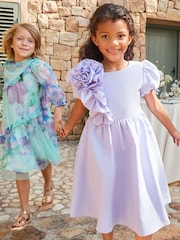 Angel & Rocket Purple Lourdes Corsage Waist Dress - Image 3 of 14