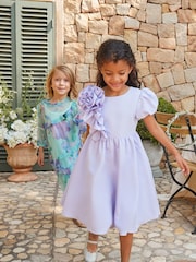 Angel & Rocket Purple Lourdes Corsage Waist Dress - Image 4 of 14
