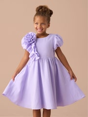 Angel & Rocket Purple Lourdes Corsage Waist Dress - Image 9 of 14