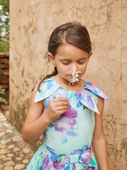 Angel & Rocket Green Margaux Ivory Petal Collar 100% Cotton Top - Image 1 of 12