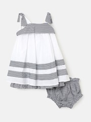 Angel & Rocket White Avery Stripe Panel Dress With Bloomer Set - Image 5 of 7