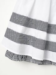 Angel & Rocket White Avery Stripe Panel Dress With Bloomer Set - Image 7 of 7