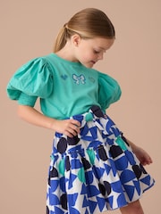 أخضر - Angel & Rocket Agatha Heart Print Rib T-Shirt - صورة 4 من 7