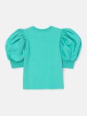 أخضر - Angel & Rocket Agatha Heart Print Rib T-Shirt - صورة 6 من 7