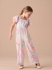 Angel & Rocket Green Gracie Multi Cape Collar Jumpsuit - Image 3 of 9