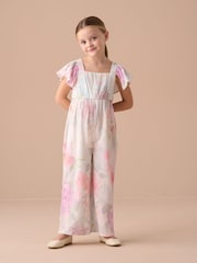 Angel & Rocket Green Gracie Multi Cape Collar Jumpsuit - Image 4 of 9