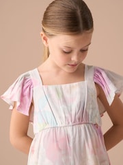 Angel & Rocket Green Gracie Multi Cape Collar Jumpsuit - Image 5 of 9