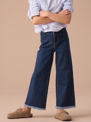 Angel & Rocket Blue Paloma Blue Heart Pocket Cropped Jeans - Image 1 of 7