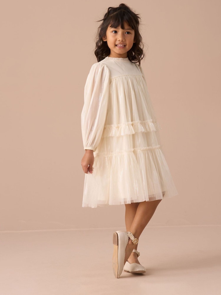 Angel & Rocket Cream Beau Boho Embellished Dress - Image 1 of 6 Angel & Rocket Cream Beau Boho Embellished Dress - Image 1 of 6