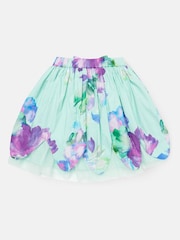 Angel & Rocket Green Darcy Mint Petal Print 100% Cotton Skirt - Image 10 of 11