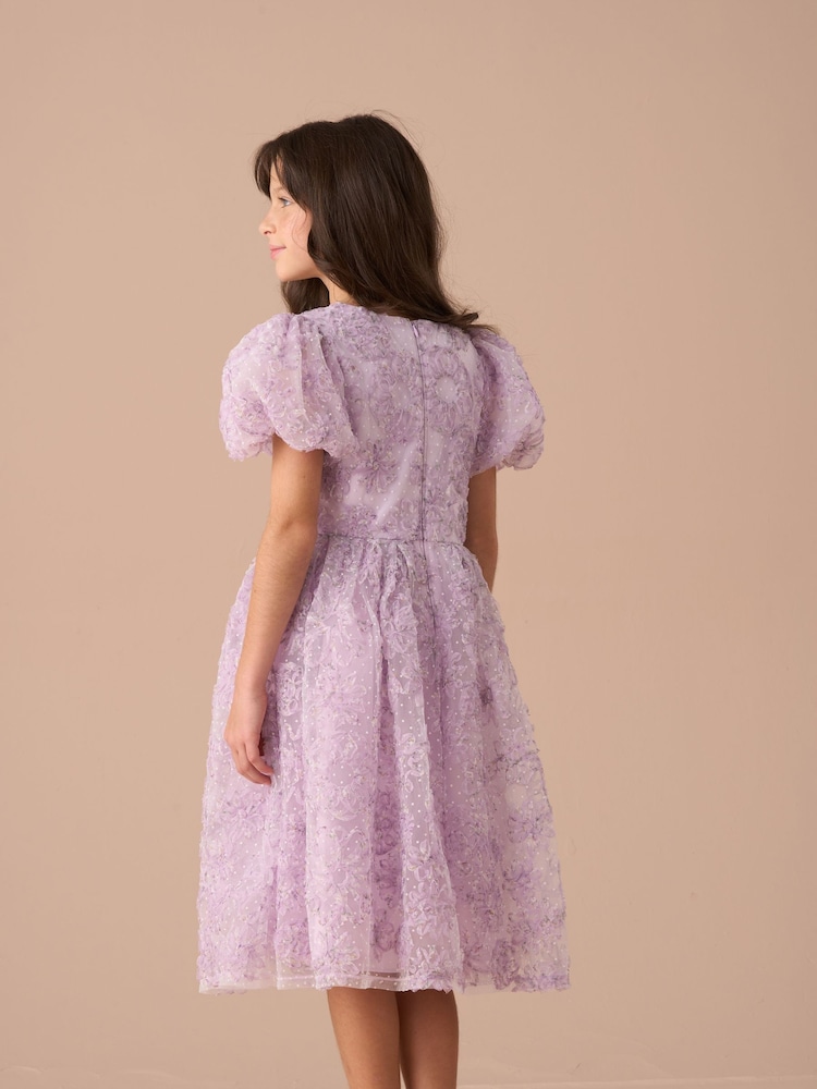 Lila - Angel & Rocket – Ines – Kleid mit verzierten Puffärmeln, Lila - Bild 2 von 6 Lila - Angel & Rocket – Ines – Kleid mit verzierten Puffärmeln, Lila - Bild 2 von 6
