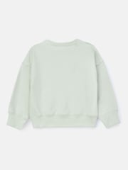 Angel & Rocket Green Bloom Mint Cotton Flower Print Applique Jumper - Image 5 of 6