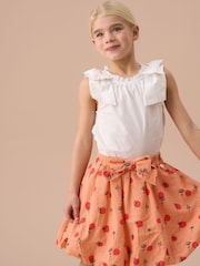 Angel & Rocket White Laurel Bow Shoulder Woven Blouse - Image 5 of 8