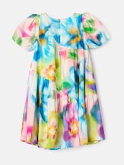 Angel & Rocket Pink Jodie Asymmetric Print 100% Cotton Dress - Image 6 of 7