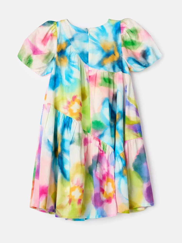 Angel & Rocket Pink Jodie Asymmetric Print Dress - Image 6 of 7