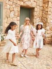 Angel & Rocket Cream Delphine Embellished Swing Dress - Image 10 of 19