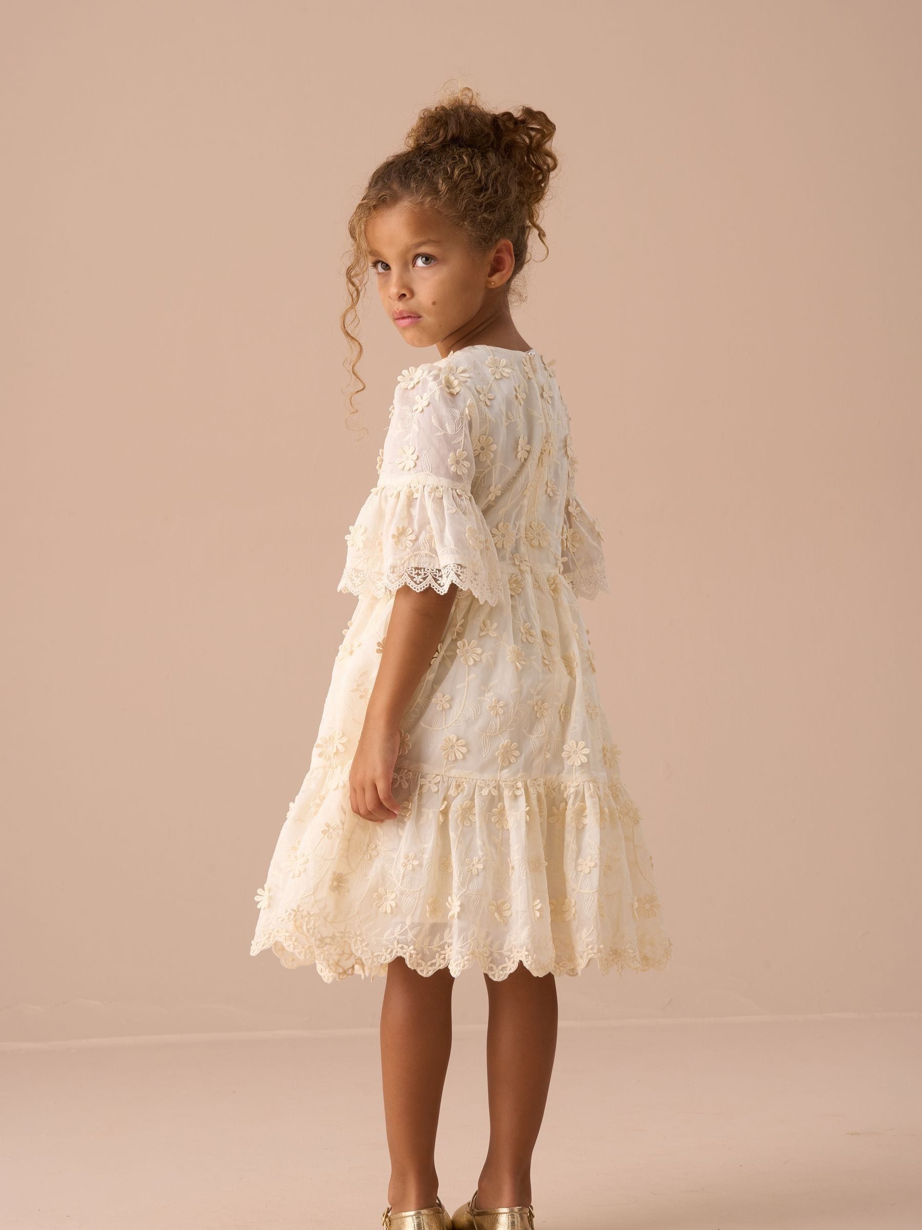 Buy Angel & Rocket Cream Delphine Embellished Swing Dress from