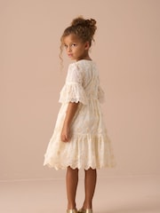 Angel & Rocket Cream Delphine Embellished Swing Dress - Image 14 of 19