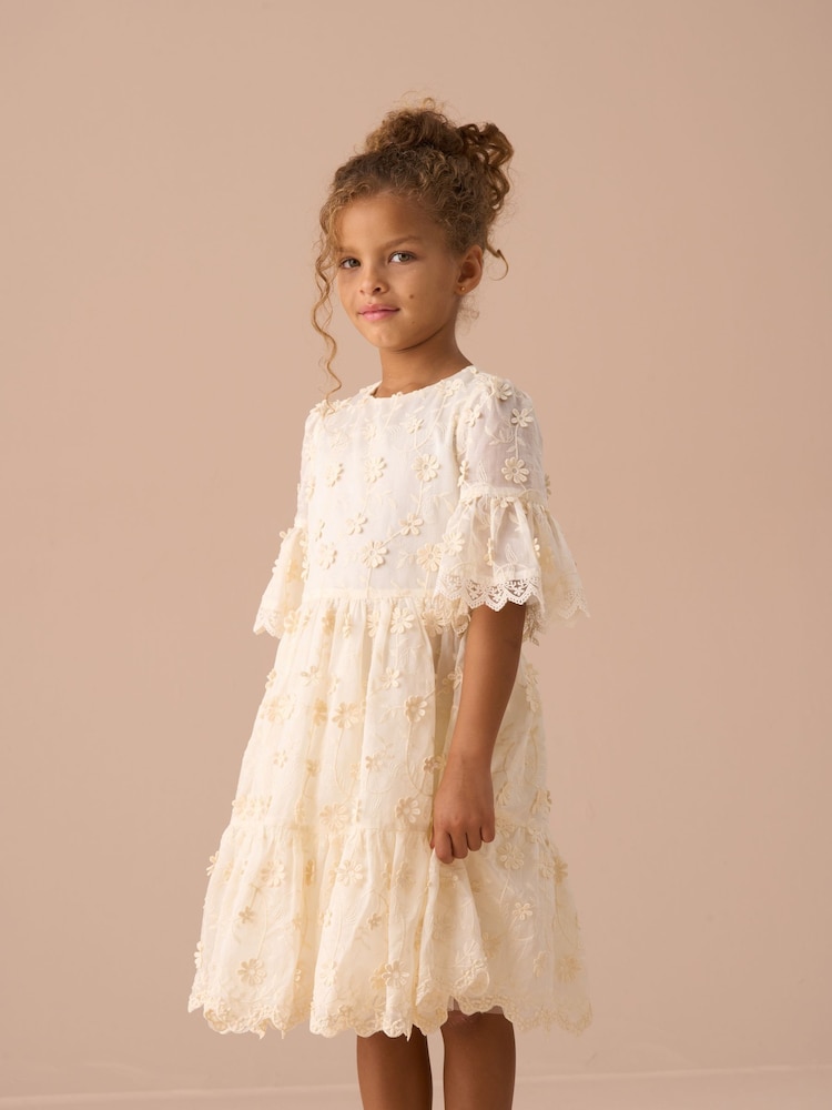 Angel & Rocket Cream Delphine Embellished Swing Dress - Image 15 of 19