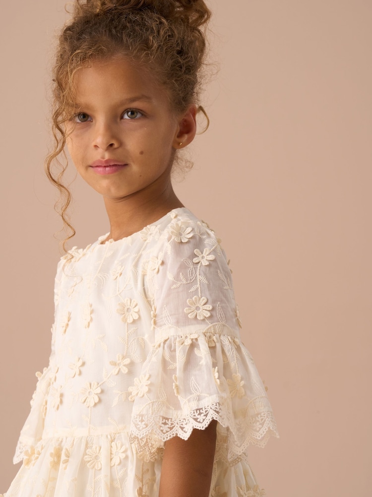 Angel & Rocket Cream Delphine Embellished Swing Dress - Image 16 of 19