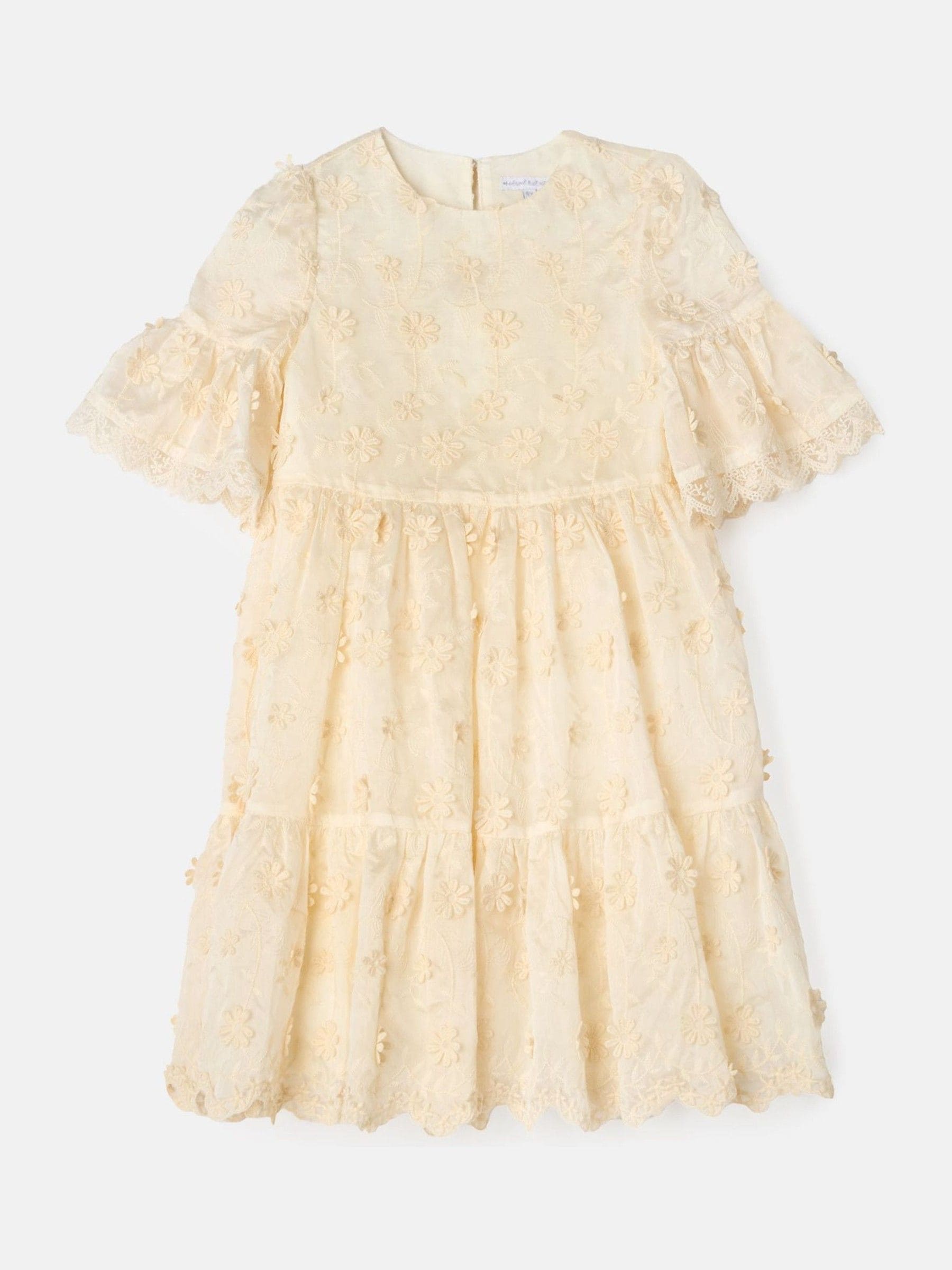 Buy Angel & Rocket Cream Delphine Embellished Swing Dress