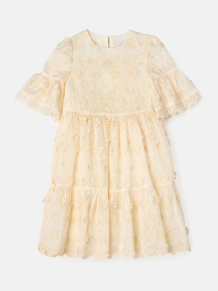 Angel & Rocket Cream Delphine Embellished Swing Dress - Image 17 of 19