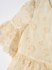 Angel & Rocket Cream Delphine Embellished Swing Dress - Image 19 of 19