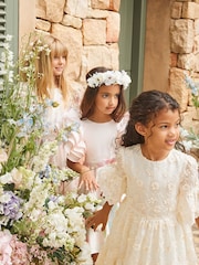 Angel & Rocket Cream Delphine Embellished Swing Dress - Image 2 of 19