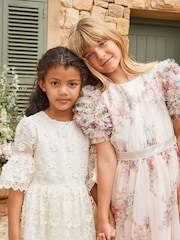 Angel & Rocket Cream Delphine Embellished Swing Dress - Image 6 of 19