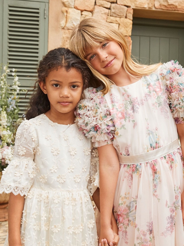 Angel & Rocket Cream Delphine Embellished Swing Dress - Image 6 of 19