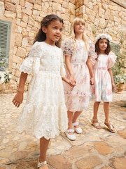 Angel & Rocket Cream Delphine Embellished Swing Dress - Image 9 of 19