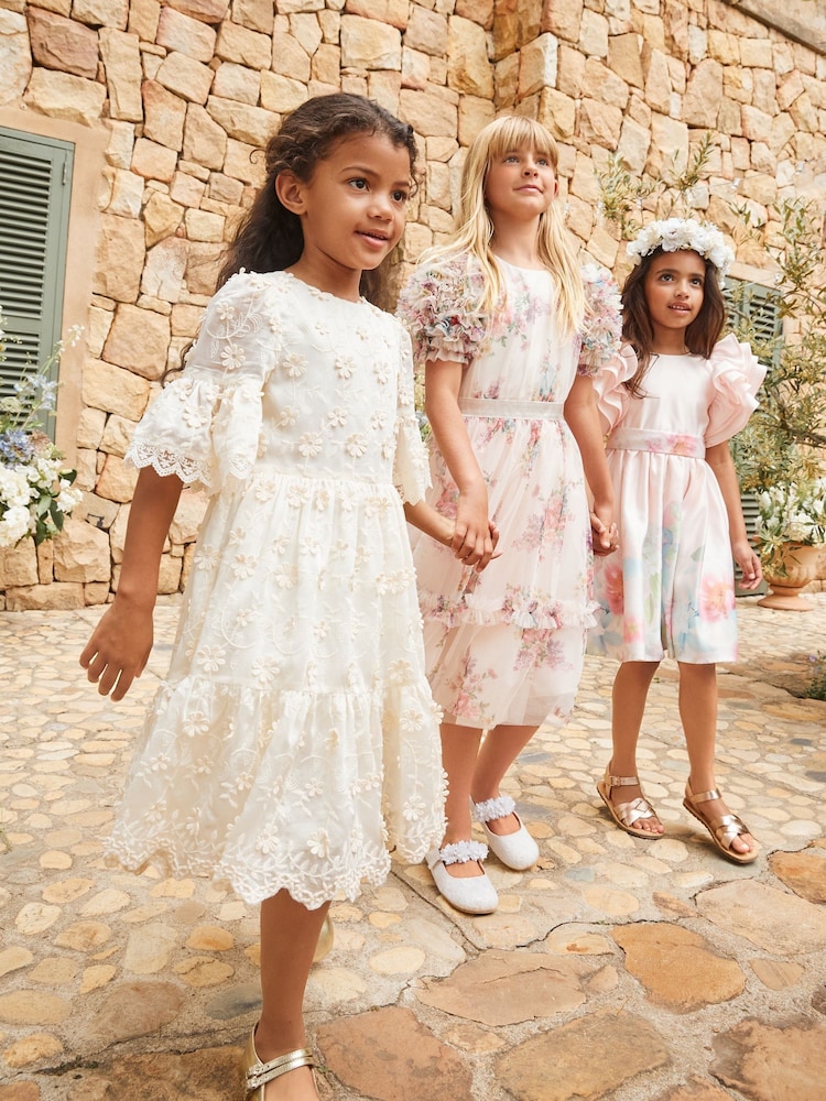 Angel & Rocket Cream Delphine Embellished Swing Dress - Image 9 of 19