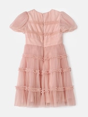 Angel & Rocket Pink Clara Pleated Mesh Corsage Dress - Image 14 of 15