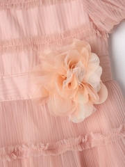 Angel & Rocket Pink Clara Pleated Mesh Corsage Dress - Image 15 of 15