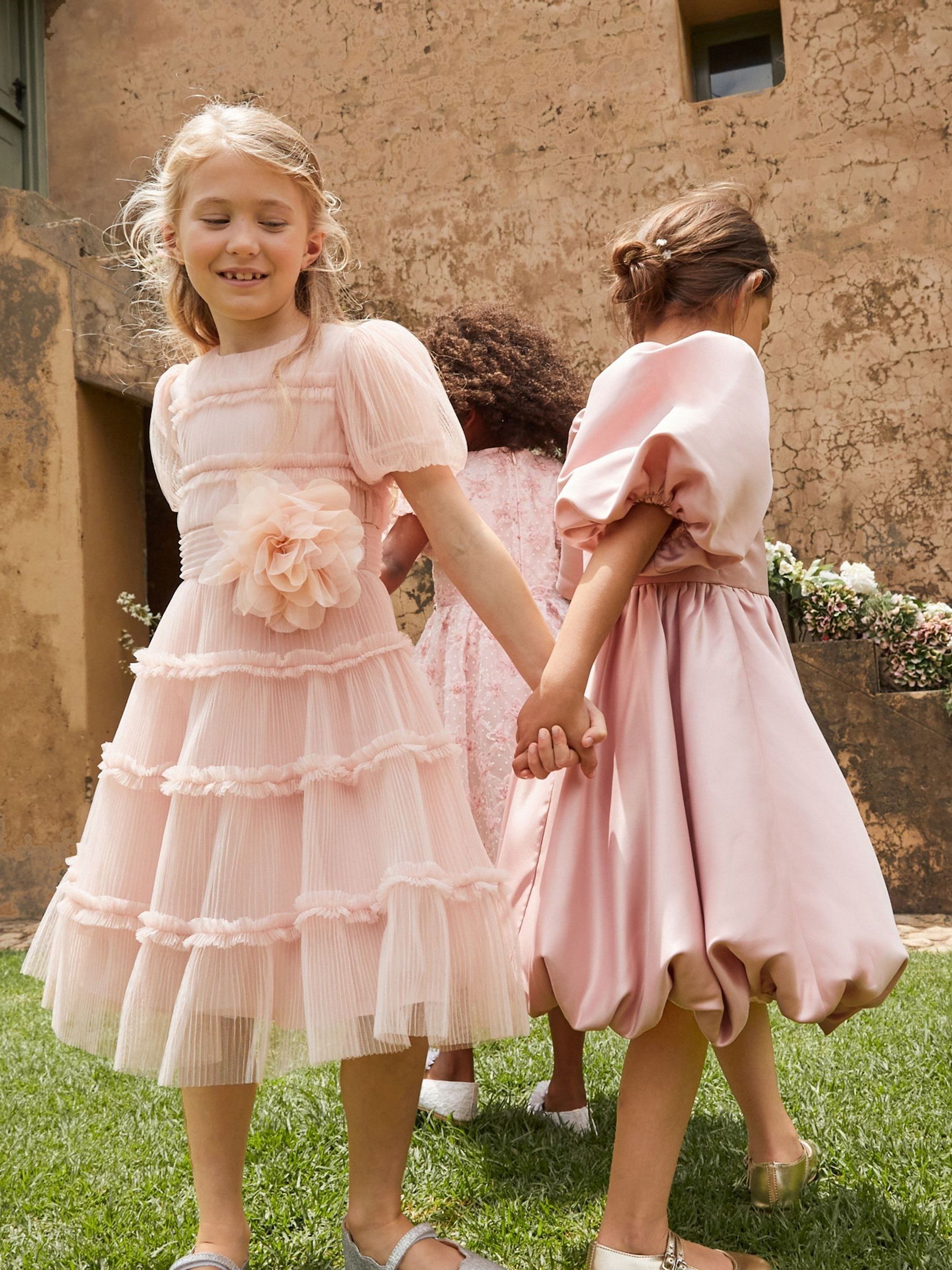 Buy Angel & Rocket Pink Clara Pleated Mesh Corsage Dress from Next USA